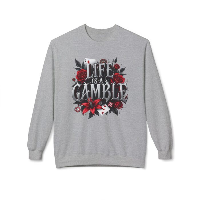 Life is a gamble Unisex Midweight Softstyle Fleece Crewneck Sweatshirt - Image 5