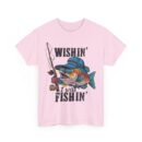 Whishing I was fishing Unisex Heavy Cotton Tee
