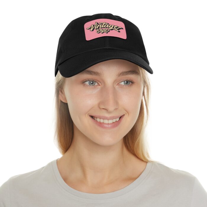 Vintage style Hat with Leather Patch (Rectangle) - Image 16