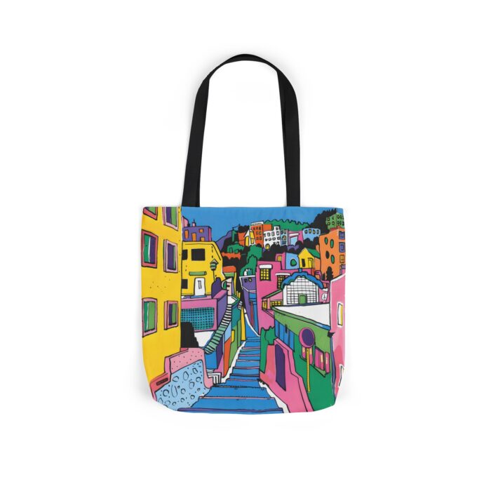 The hillside village in Korea Canvas Tote Bag, 5-Color Straps - Image 28