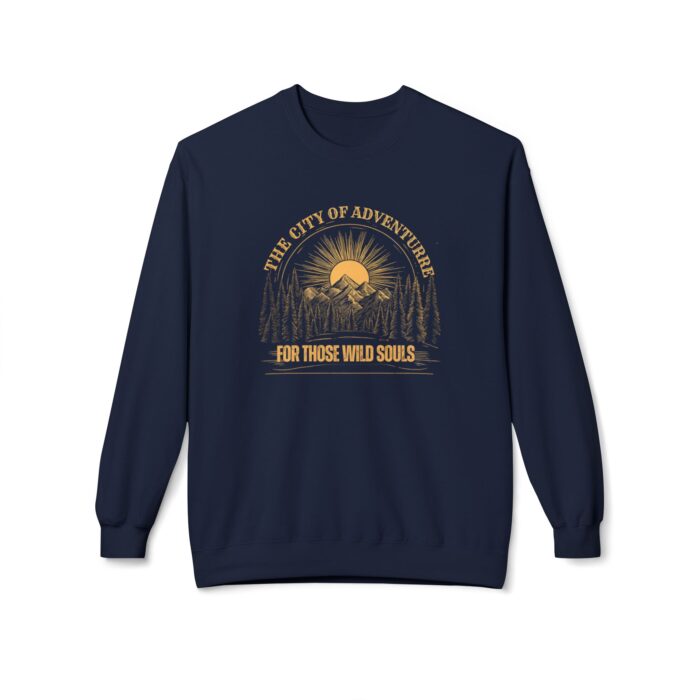 The city of adventure Unisex Midweight Softstyle Fleece Crewneck Sweatshirt - Image 21