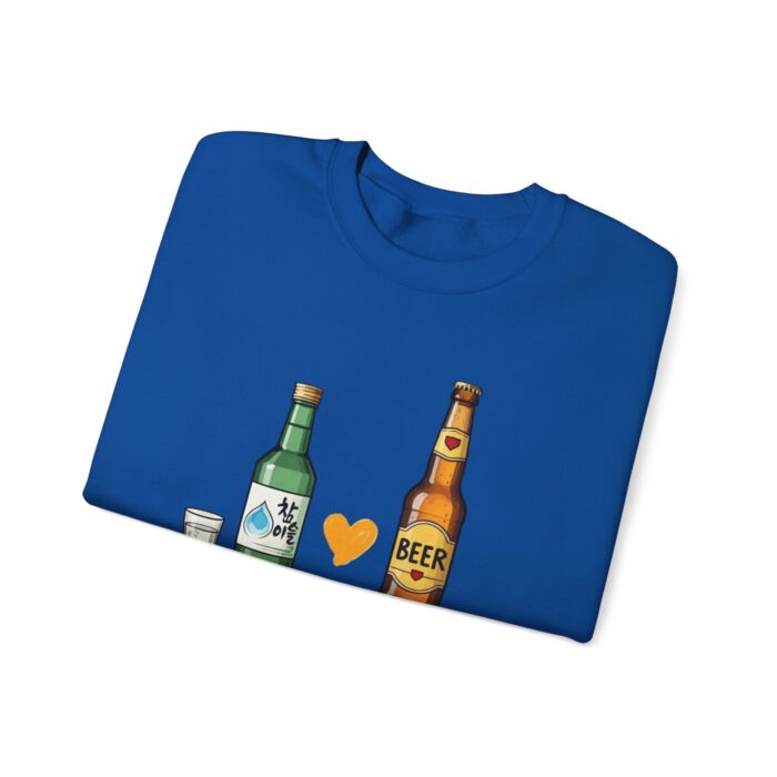 Soju + Beer = Love Unisex Heavy Blend™ Crewneck Sweatshirt - Image 47