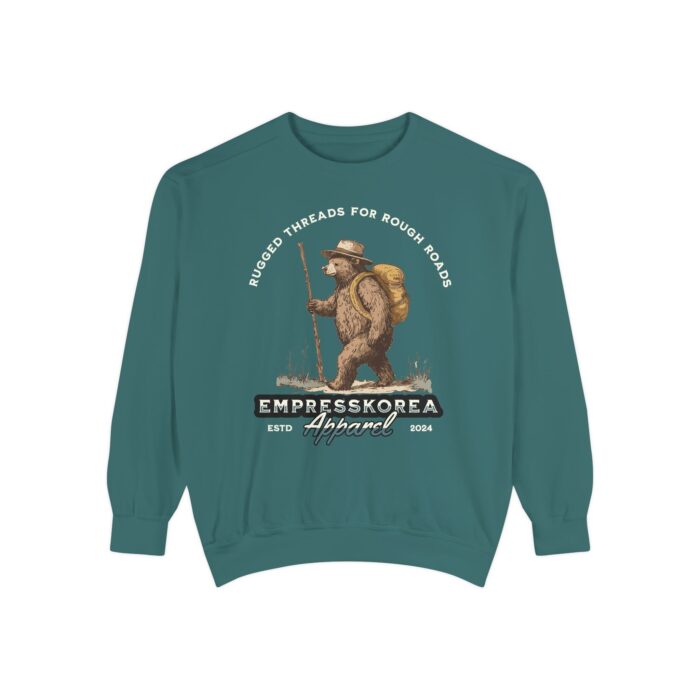 Rugged threads for ruff roads Unisex Garment-Dyed Sweatshirt - Image 25