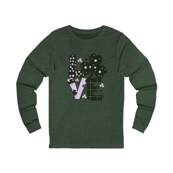 LOVE Unisex Jersey Long Sleeve Tee - Image 3