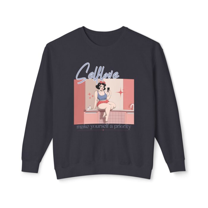Make yourself a priority Unisex Lightweight Crewneck Sweatshirt - Image 13