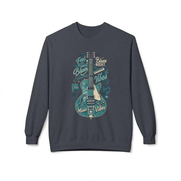Blues night Unisex Midweight Softstyle Fleece Crewneck Sweatshirt - Image 9