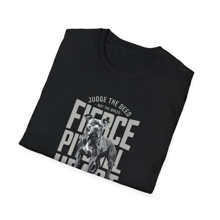 Fierce pitbull heart Unisex Softstyle T-Shirt - Image 8