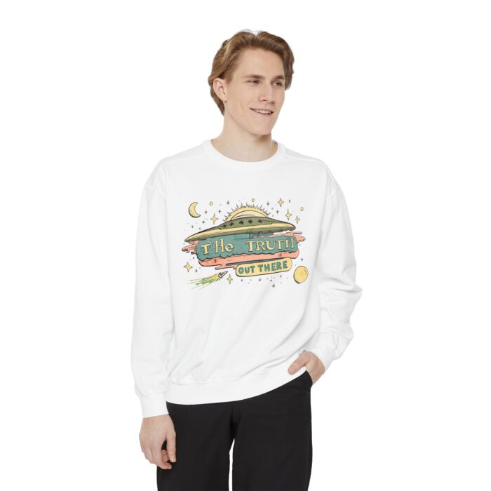 The truth is out there Unisex Garment-Dyed Sweatshirt - Image 3
