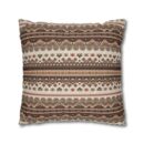 Warm Nordic Knit  Faux Suede Square Pillowcase