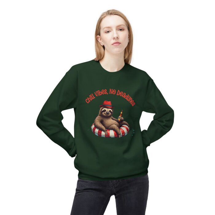 Chill vibes no deadline Unisex Midweight Softstyle Fleece Crewneck Sweatshirt - Image 19