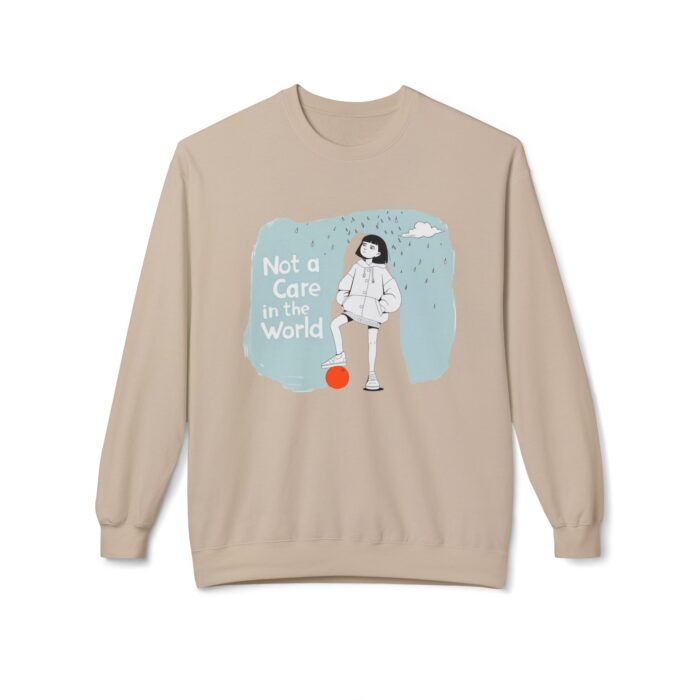 Not a care in the world Unisex Midweight Softstyle Fleece Crewneck Sweatshirt - Image 13