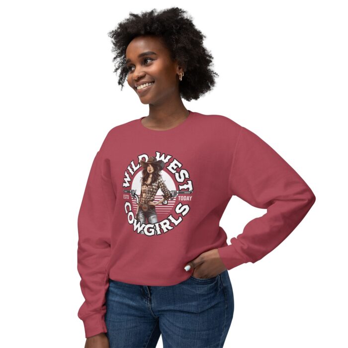 Wild West Cowgirls Unisex Lightweight Crewneck Sweatshirt - Image 35