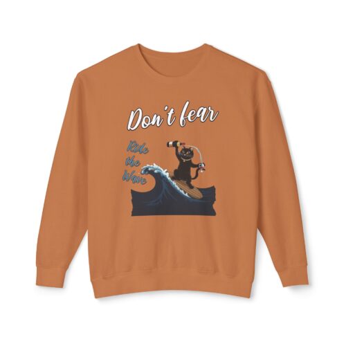 "meta_description": "Shop the 'Ride with wave' unisex lightweight sweatshirt for ultimate comfort and style.",