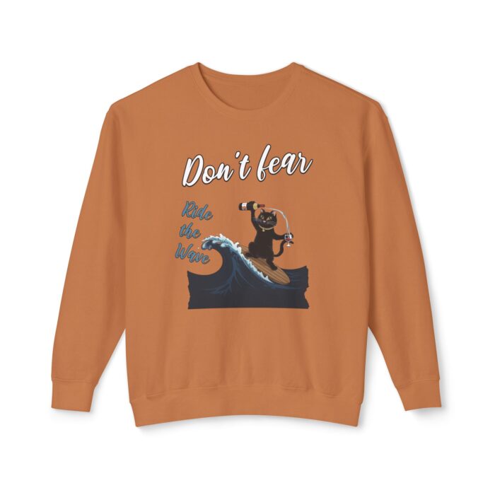 "meta_description": "Shop the 'Ride with wave' unisex lightweight sweatshirt for ultimate comfort and style.",