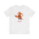 Cozy Fox Graphic Tee with Korean Text | Unisex Jersey Short Sleeve T-Shirt