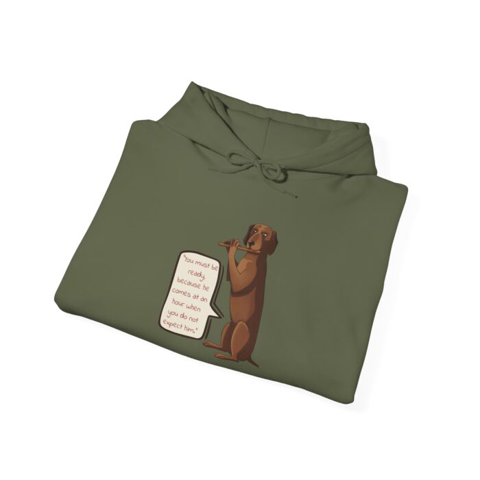 'You Must Be Ready' Dog Signal Message Unisex Heavy Blend™ Hooded Sweatshirt - Image 16