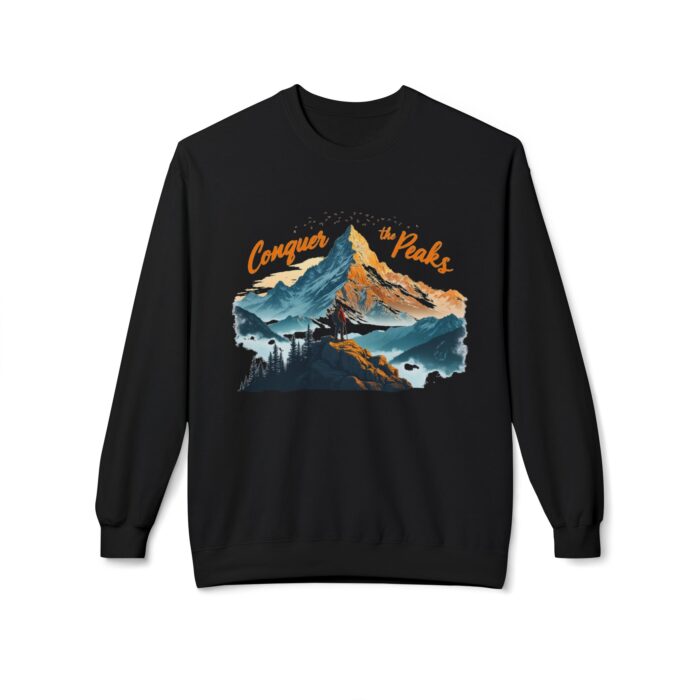 Conquer the peaks Unisex Midweight Softstyle Fleece Crewneck Sweatshirt - Image 9