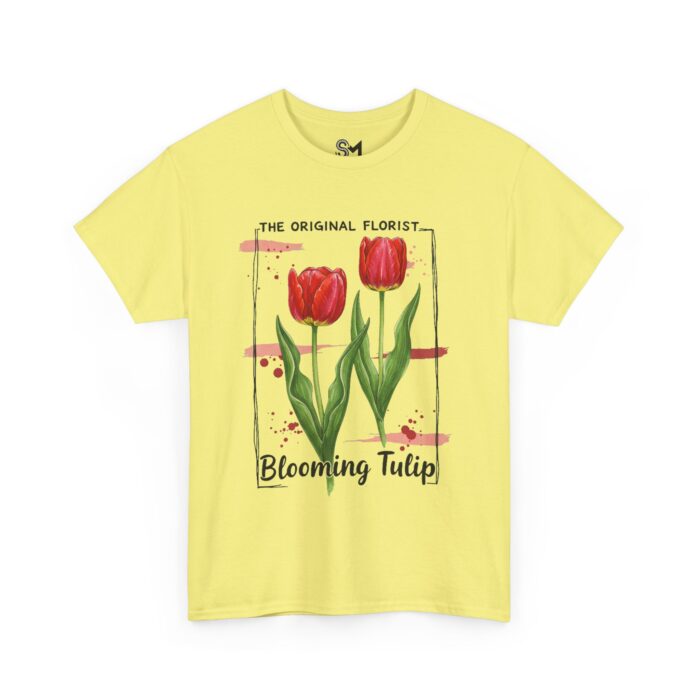 Blooming Tulip Unisex Heavy Cotton Tee - Image 23