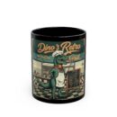 Dino’s Retro Grill Black Mug (11oz, 15oz)