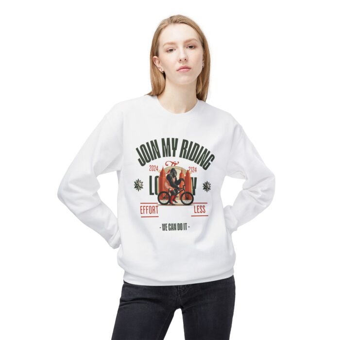 Join My Riding? Unisex Midweight Softstyle Fleece Crewneck Sweatshirt - Image 3