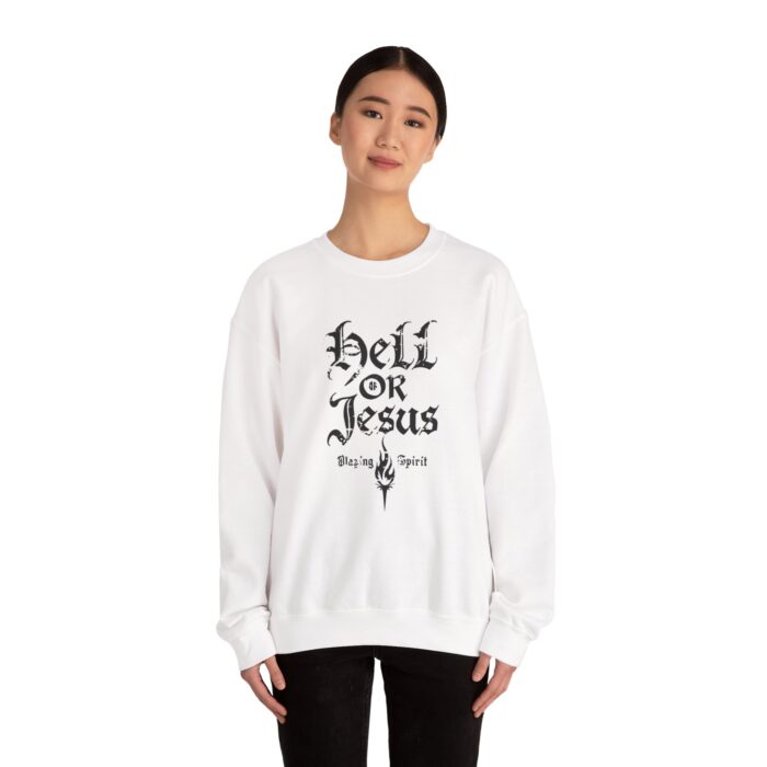 Hell or Jesus Unisex Heavy Blend™ Crewneck Sweatshirt - Image 4