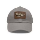 Vintage style Hat with Leather Patch (Rectangle)
