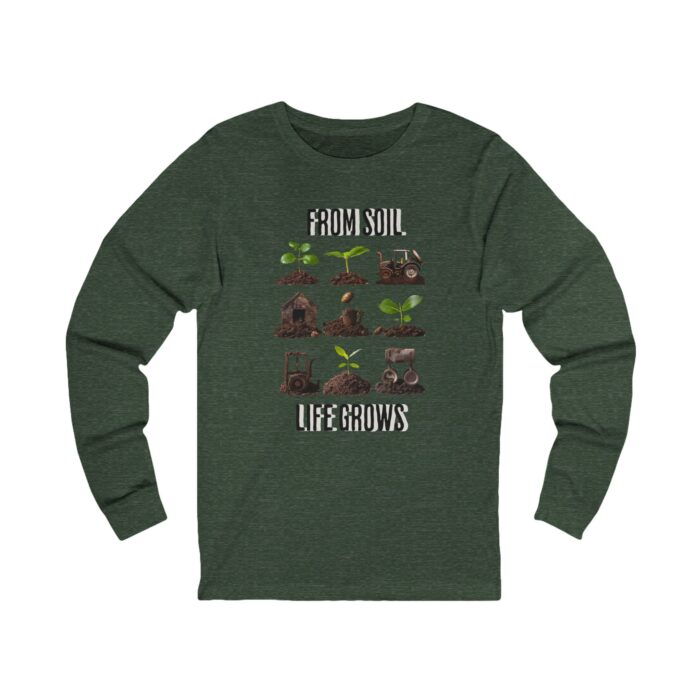 Life grows from soil Unisex Jersey Long Sleeve Tee - Image 3