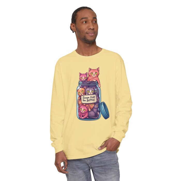 Escape from the bottle Unisex Garment-dyed Long Sleeve T-Shirt - Image 27