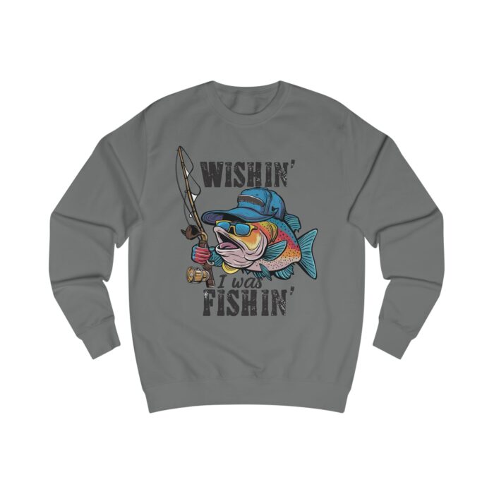 Wishin' I was Fishin' Unisex Sweatshirt - Image 9