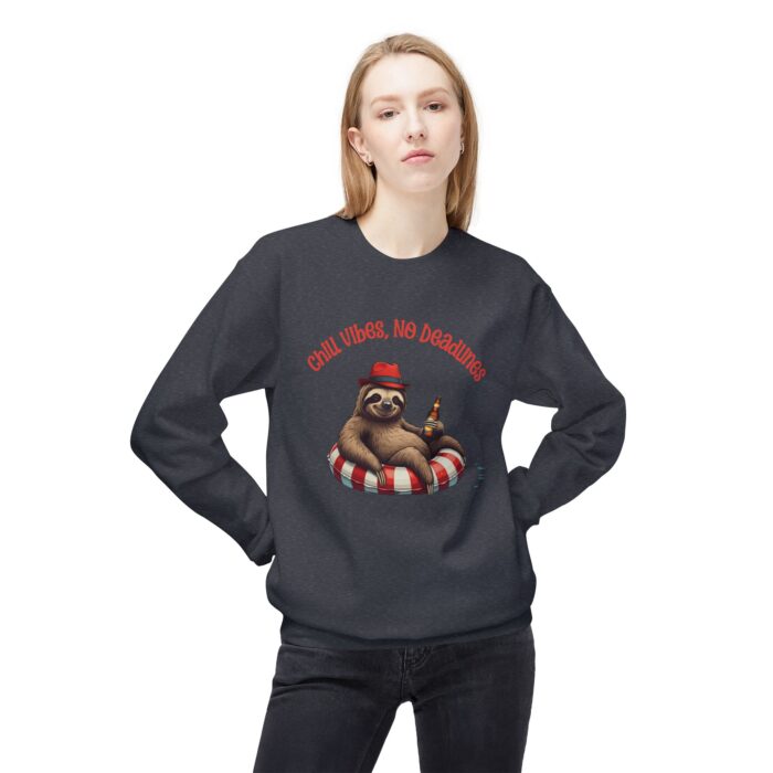 Chill vibes no deadline Unisex Midweight Softstyle Fleece Crewneck Sweatshirt - Image 23