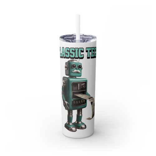 Classic Tech Skinny Tumbler with Straw, 20oz