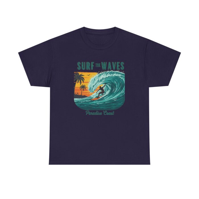 Surf the waves Unisex Heavy Cotton Tee - Image 29