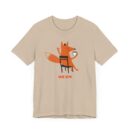 Cozy Fox Graphic Tee with Korean Text | Unisex Jersey Short Sleeve T-Shirt