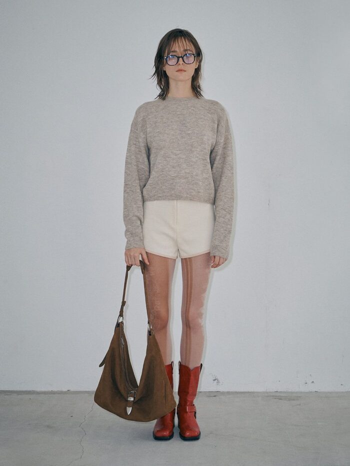 BELTED HOBO_chestnut nubuck - EmpressKorea