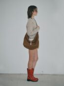 BELTED HOBO_chestnut nubuck - EmpressKorea