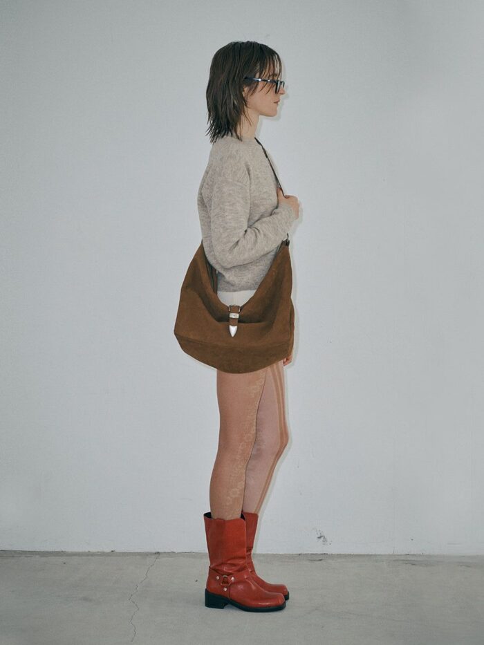 BELTED HOBO_chestnut nubuck - EmpressKorea