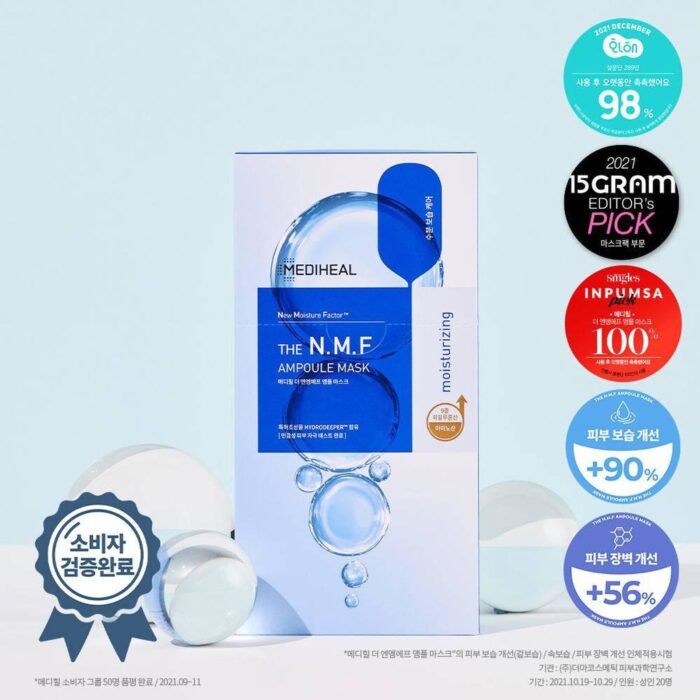 MEDIHEAL N.M.F AMPOULE MASK 27ml*10pcs - EmpressKorea