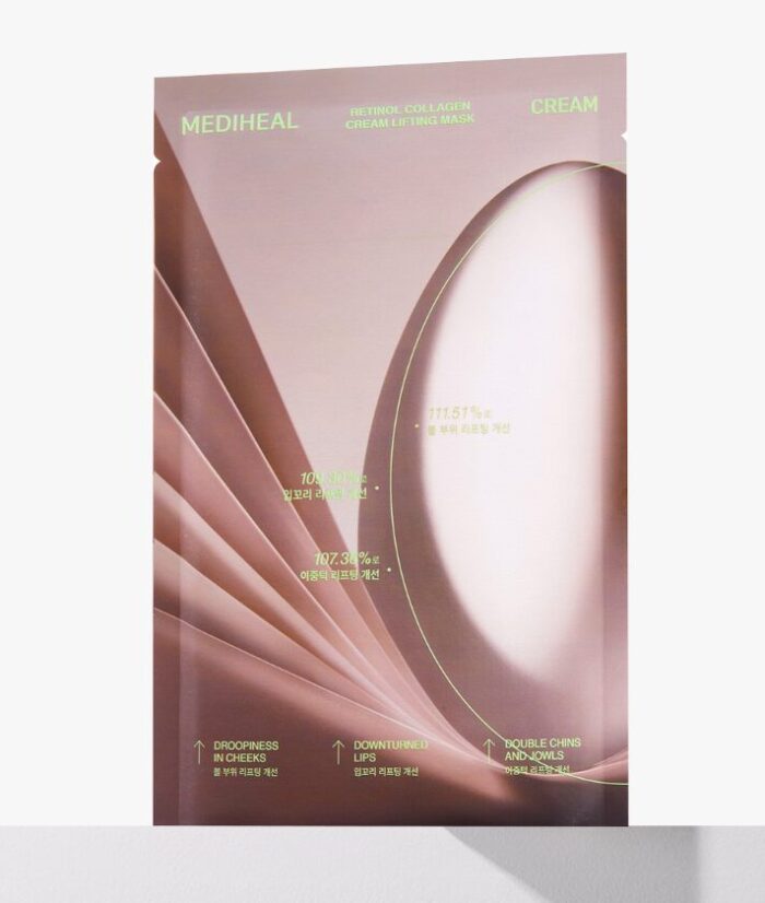 MEDIHEAL Retinol Collagen Cream Contour Mask 10 sheets*30ml - EmpressKorea