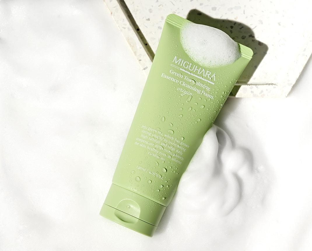 MIGUHARA Green Tea Calming Essence Cleansing Foam Origin 120ml - EmpressKorea