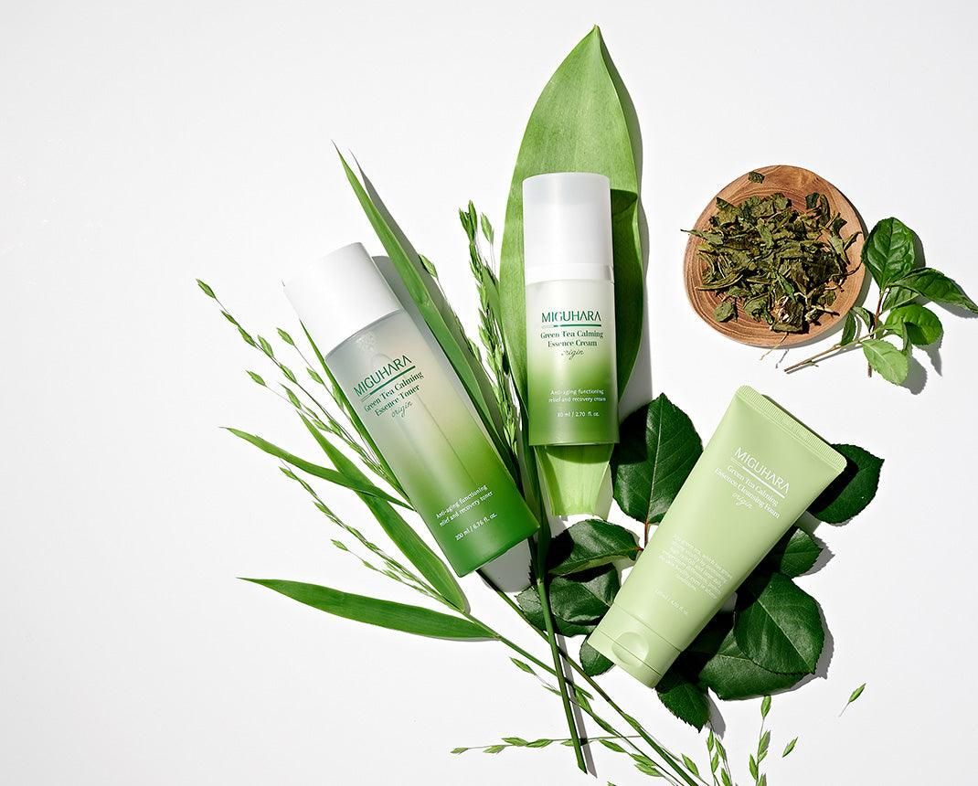 MIGUHARA Green Tea Calming Essence Cleansing Foam Origin 120ml - EmpressKorea