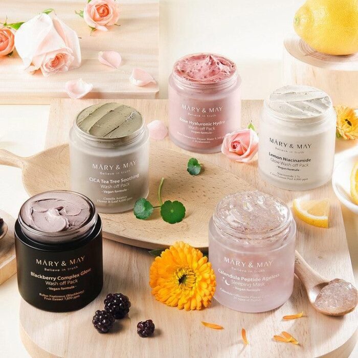 Mary&May Blackberry Complex Glow Wash Off Pack 125g - EmpressKorea