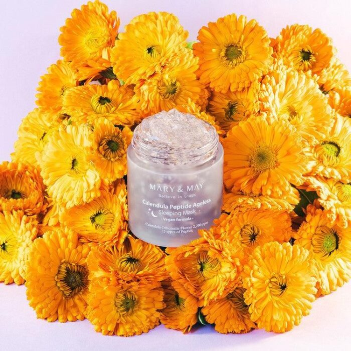 Mary&May Calendula Peptide Ageless Sleeping Mask 110g - EmpressKorea