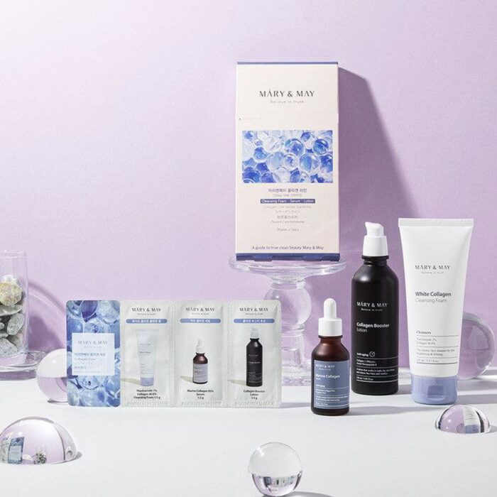 Mary&May Collagen Line 3 Step Sachet Starter Kit 7EA - EmpressKorea