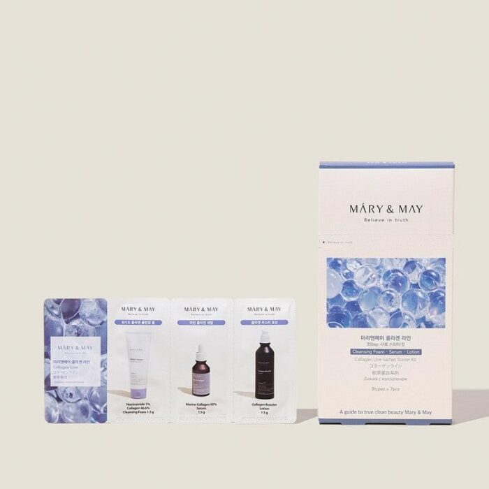 Mary&May Collagen Line 3 Step Sachet Starter Kit 7EA - EmpressKorea