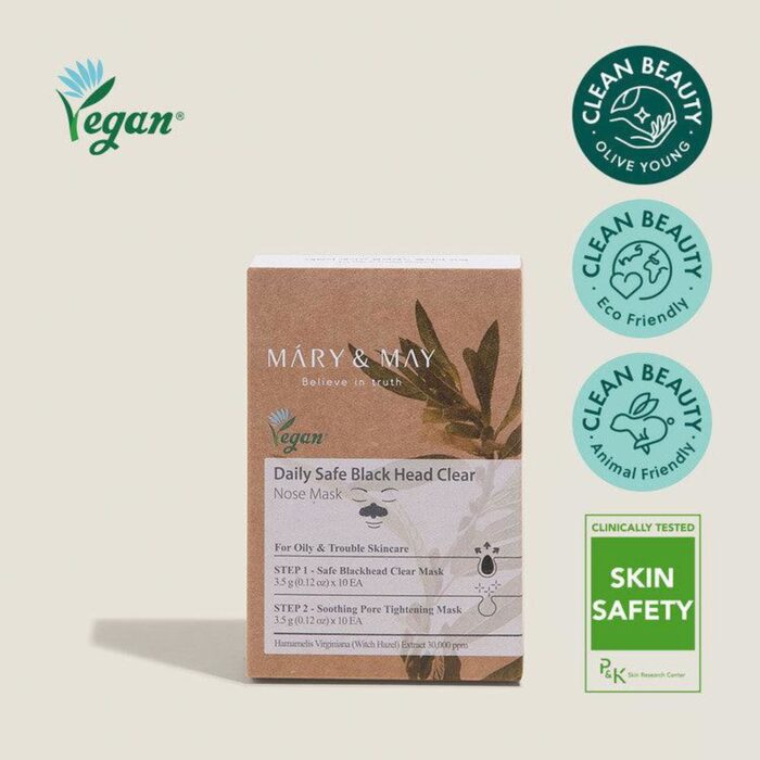 Mary&May Daily Safe Blackhead Clear Nose Mask Pack 10ea - EmpressKorea