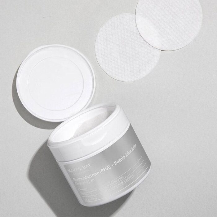 Mary&May Gluconolactone (PHA) + Betula Alba Juice Cleansing Pad 270ml 70EA - EmpressKorea