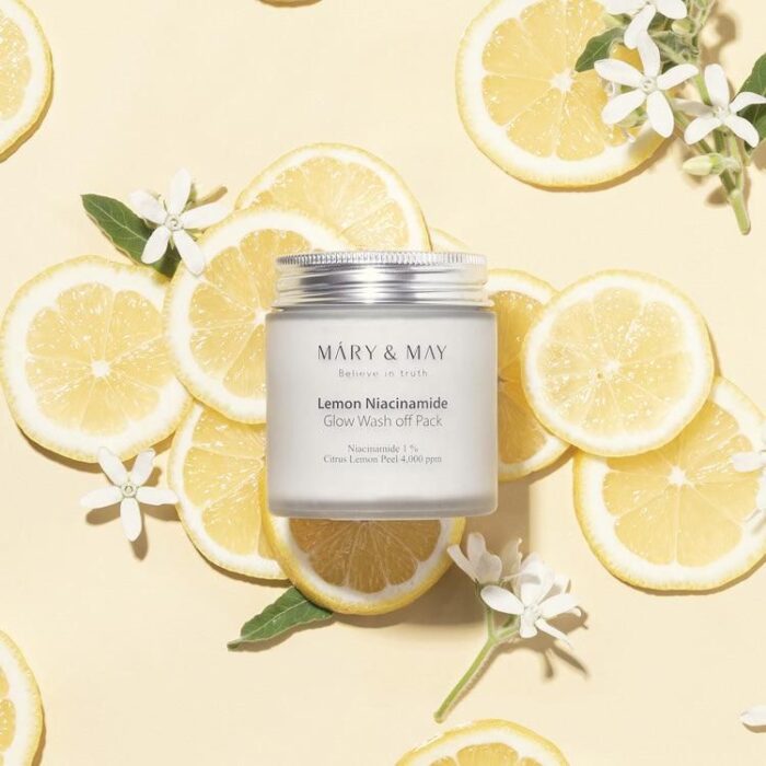 Mary&May Lemon Niacinamide Glow Wash Off Pack 125g - EmpressKorea
