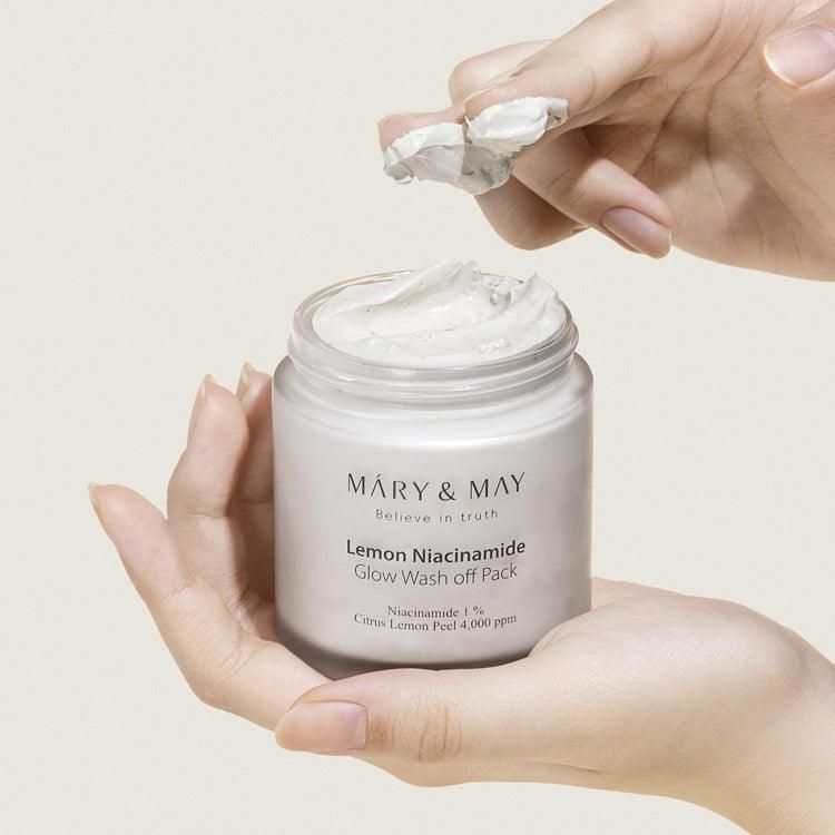 Mary&May Lemon Niacinamide Glow Wash Off Pack 125g - EmpressKorea