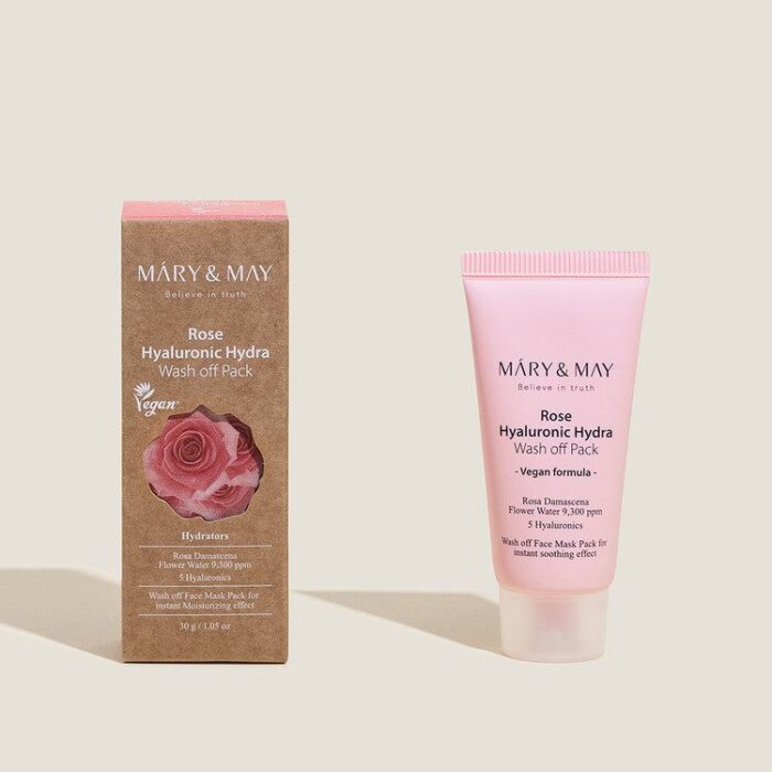 Mary&May Rose Hyaluronic Hydra Wash Off Pack 30g - EmpressKorea