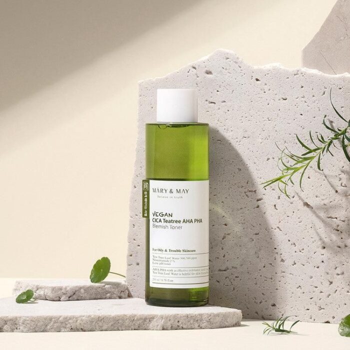 Mary&May Vegan CICA Tea Tree AHA PHA Toner 200ml - EmpressKorea